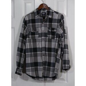 Black White button down - M